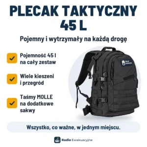 Plecak taktyczny 45 l z taśmami MOLLE